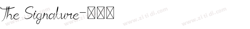 The Signature字体转换